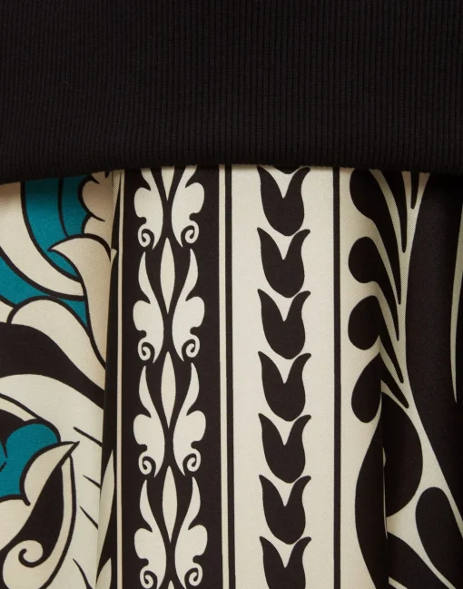 Arcade DressMix Tiles Placée Black in Heavy Jersey