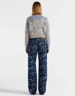 Better Than Your Boyfriend's JeansPapyrus Navy in Jacquard Denim