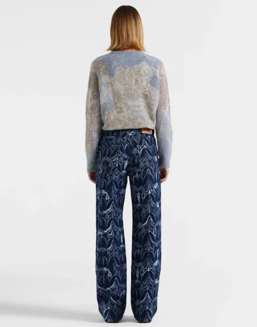 Better Than Your Boyfriend's JeansPapyrus Navy in Jacquard Denim