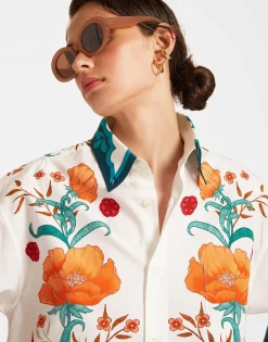 Better Than Your Boyfriend's ShirtMorpheus Placée Orange in Summer Poplin