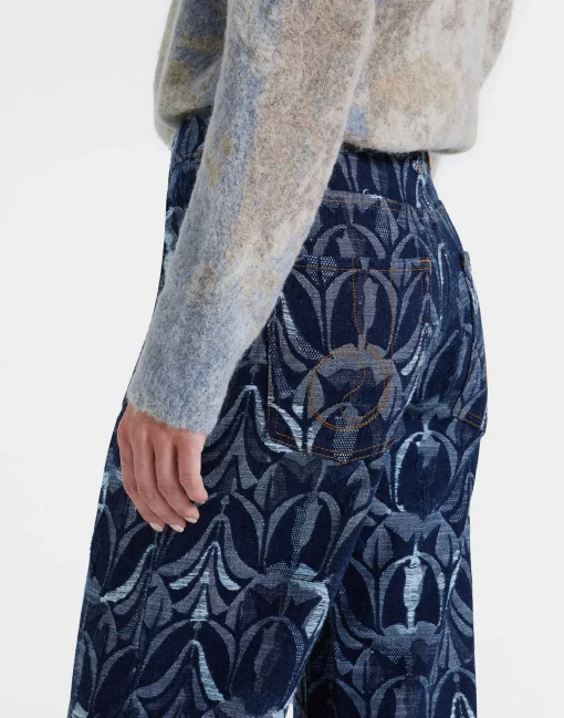 Better Than Your Boyfriend's JeansPapyrus Navy in Jacquard Denim