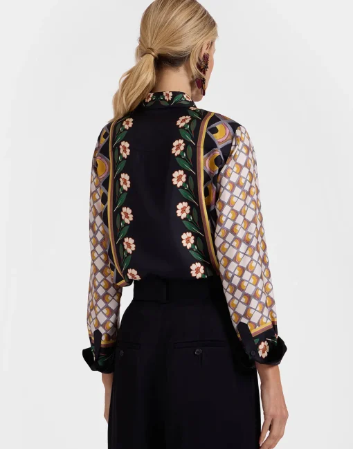 Boy ShirtDazed Placée Black in Silk Twill