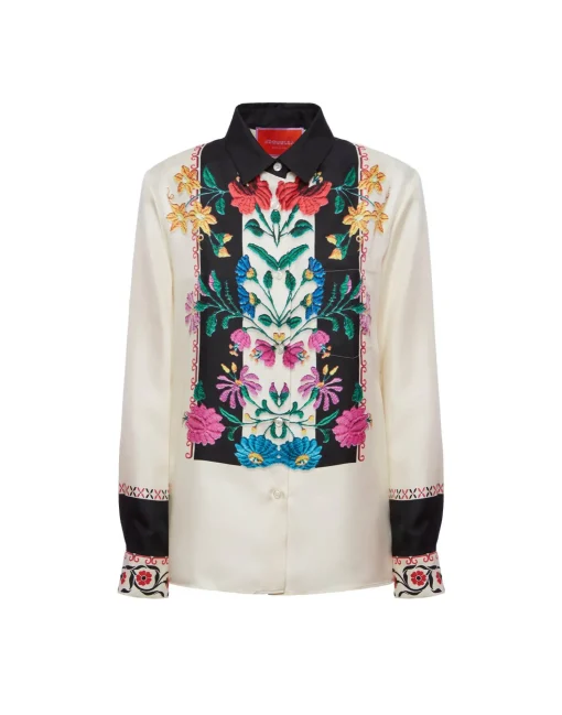 Boy ShirtPlaza Placée Ivory in Silk Twill