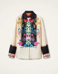 Boy ShirtPlaza Placée Ivory in Silk Twill