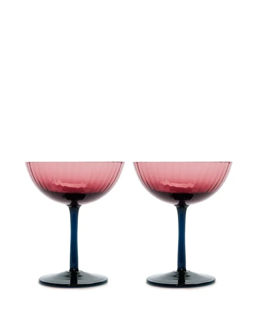 Champagne Coupe Set of 4Mixed in Glass
