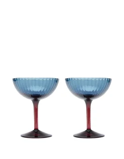 Champagne Coupe Set of 4Mixed in Glass