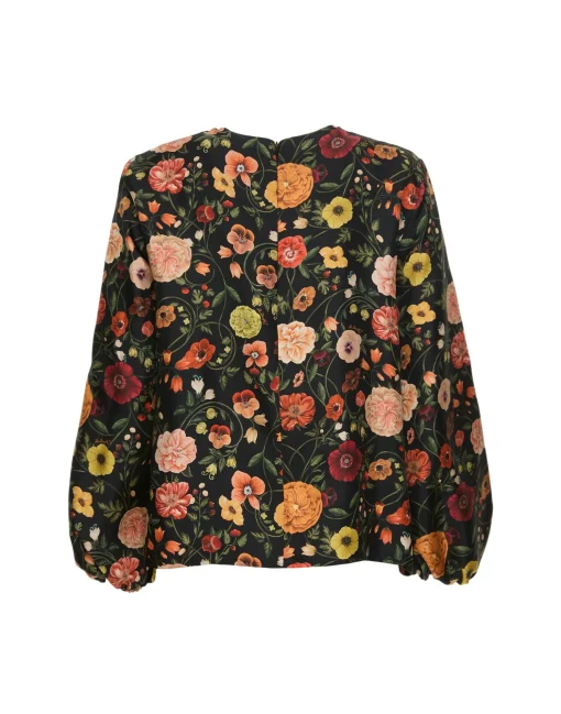 Charming TopBotticelli Black in Silk Twill