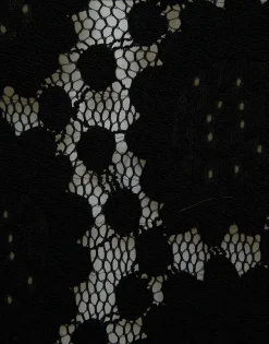 Clingy TopSolid Black in Stretch Lace