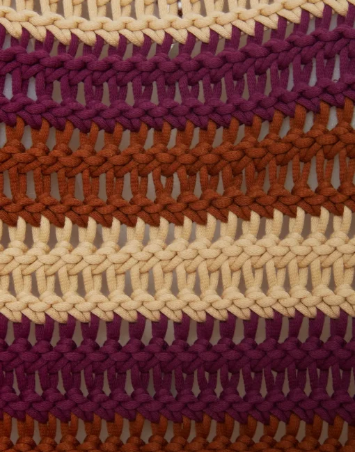 Crop SweaterMulticolor Ivory in Cable Chain