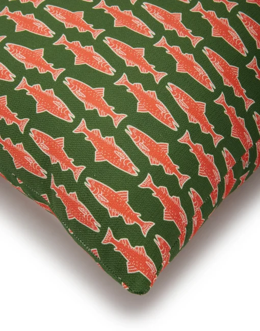 Cushion (45X45)Como Fish Green in Cotton Honan