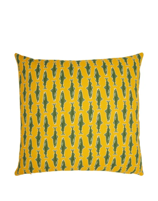 Cushion (45X45)Como Fish Yellow in Cotton Honan