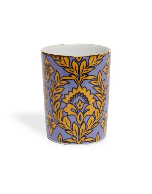 Decorative CupViolet Garland in Porcelain
