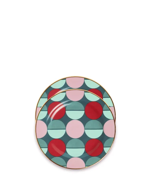 Dessert Plate Set of 2Sfere in Porcelain