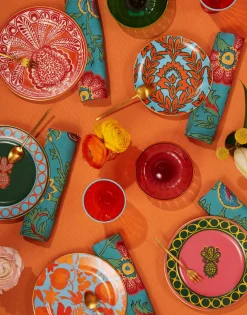 Dessert Plates Set Of 6Pineapple Mix in Porcelain