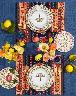 Dessert Plates Set of 2Pomegranate in Porcelain