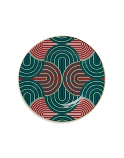 Dinner Plates Set Of 2Slinky Green in Porcelain
