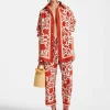 Drawstring PantsDragonflower Mini Red in Summer Poplin