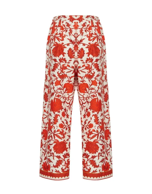 Drawstring PantsDragonflower Mini Red in Summer Poplin