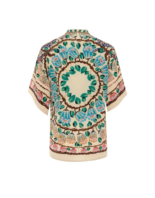Estelle BlouseEve Ecru in Crepe De Chine