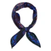 Folky Hearts Foulard (45X45)Folky Hearts Blue in Silk