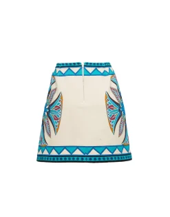 Foulard Mini SkirtLotus Placée Ivory in Stretch Cotton