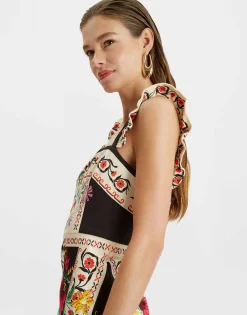 Gingerbread DressPlaza Placée Ivory in Flat Cotton Stretch