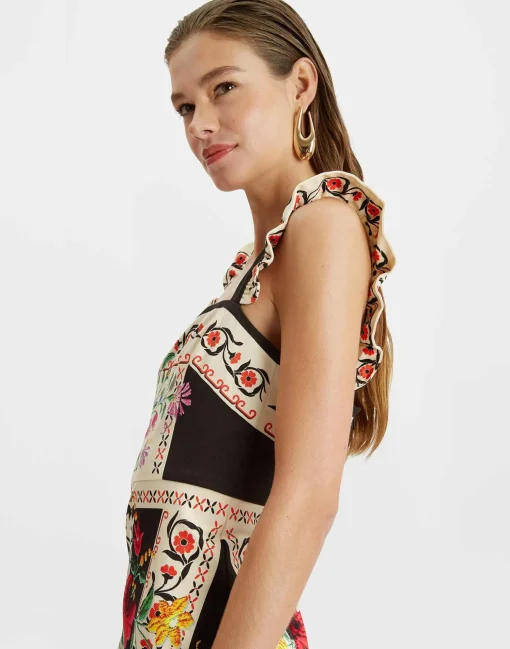 Gingerbread DressPlaza Placée Ivory in Flat Cotton Stretch