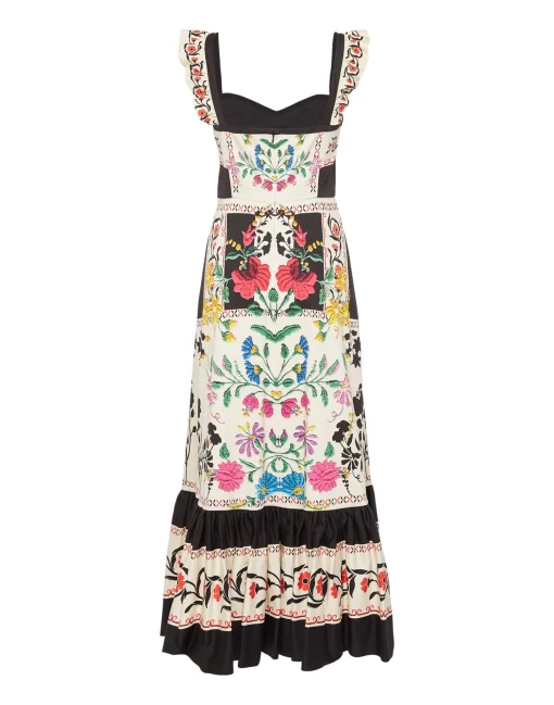 Gingerbread DressPlaza Placée Ivory in Flat Cotton Stretch