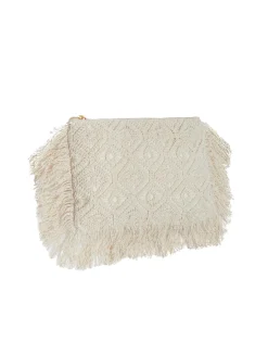 Hand PochettePlaza Cream in Macramé