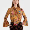 Happy Wrist TopBotticelli Rust in Crepe De Chine Silk