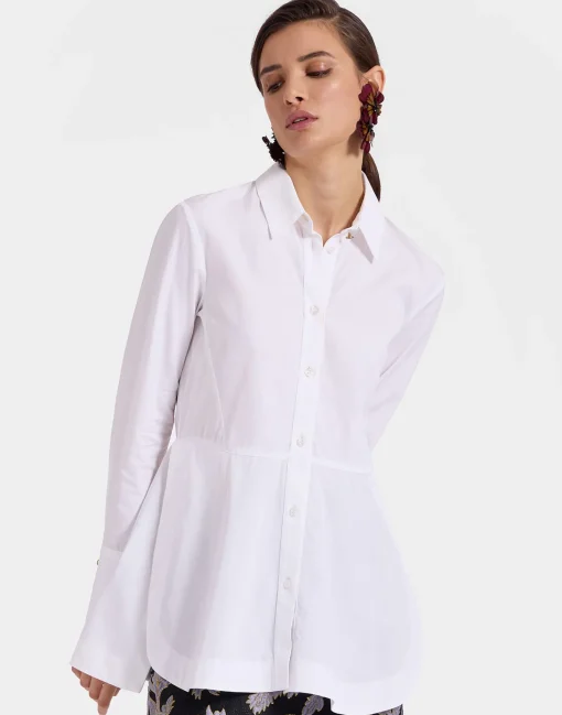 Iris ShirtSolid White in Tailor Poplin