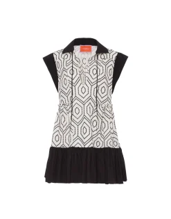 Jackie Mini DressSolid Ivory in Cotton Sangallo
