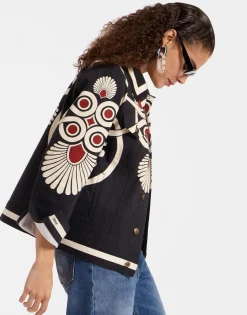 JJ Jean JacketMedallion Placée Black in Denim