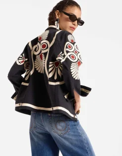 JJ Jean JacketMedallion Placée Black in Denim