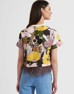 La Scala TeeBig Flower Rose in Jersey