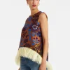 La Scala Top (With Feathers)Jacquard Selva in Jacquard