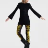 Lacey Mini Supreme Swing DressSolid Black in Embroidered Cotton
