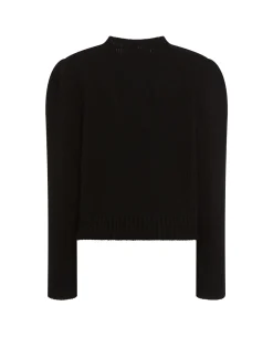 Lampone SweaterBlack in Wool Embroidered