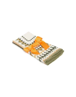 Large Napkins Set Of 2Doric Placée Light Green in Linen
