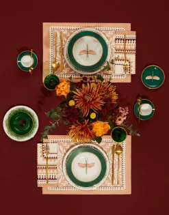 Large Napkins Set Of 2Doric Placée Pink in Linen