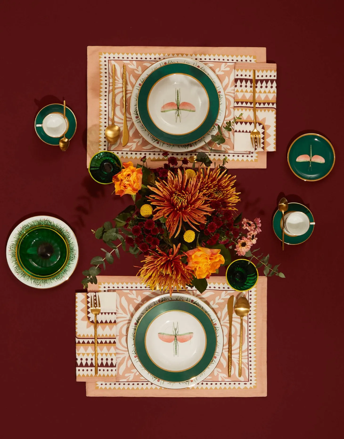 Large Napkins Set Of 2Doric Placée Pink in Linen