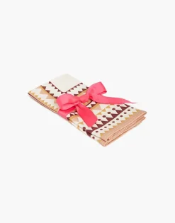 Large Napkins Set Of 2Doric Placée Pink in Linen