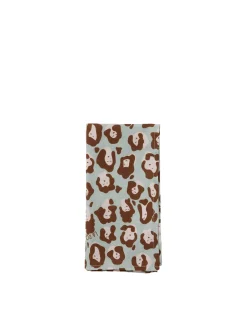 Large Napkins Set Of 2Lady Leopard Acqua in Linen