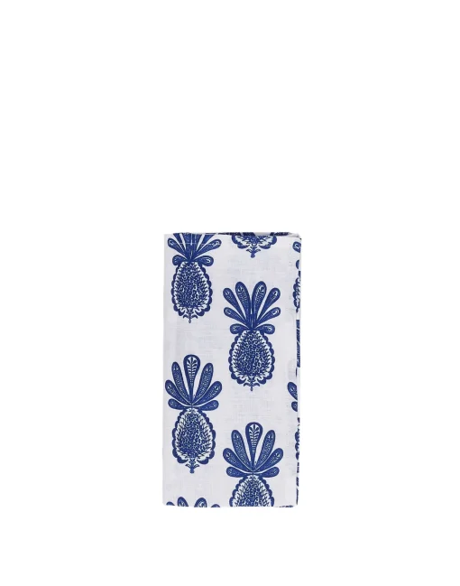 Large Napkins Set Of 2Pineapple Blu in Linen