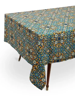 Large Tablecloth (180x350)Confetti Blu in Linen