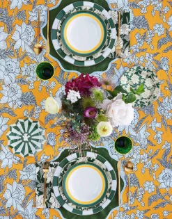 Large TableclothLilium Zafferano in Linen