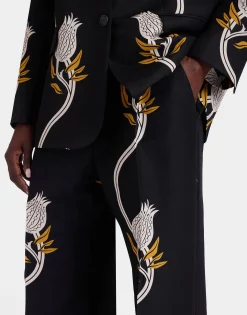 Let Loose PantsMelograno Black & White in Cady Wool