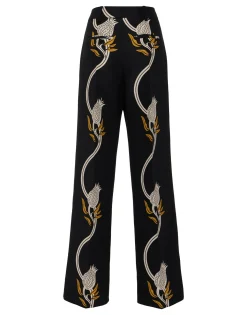 Let Loose PantsMelograno Black & White in Cady Wool