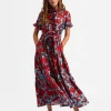 Long and Sassy DressLilium Turchese in Silk Twill