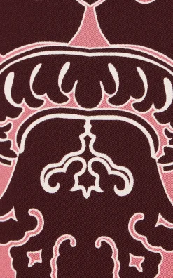 Long Sleeve Swing DressOltrarno Placée Pink in Silk Twill